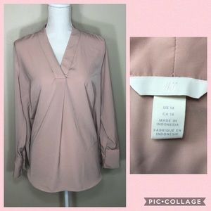 H & M long sleeve blouse size 14